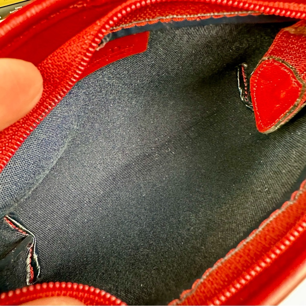 Dior Trotter Red monogram canvas and leather Wristlet, Pouch VINTAGE CUTE - Picture 9 of 13